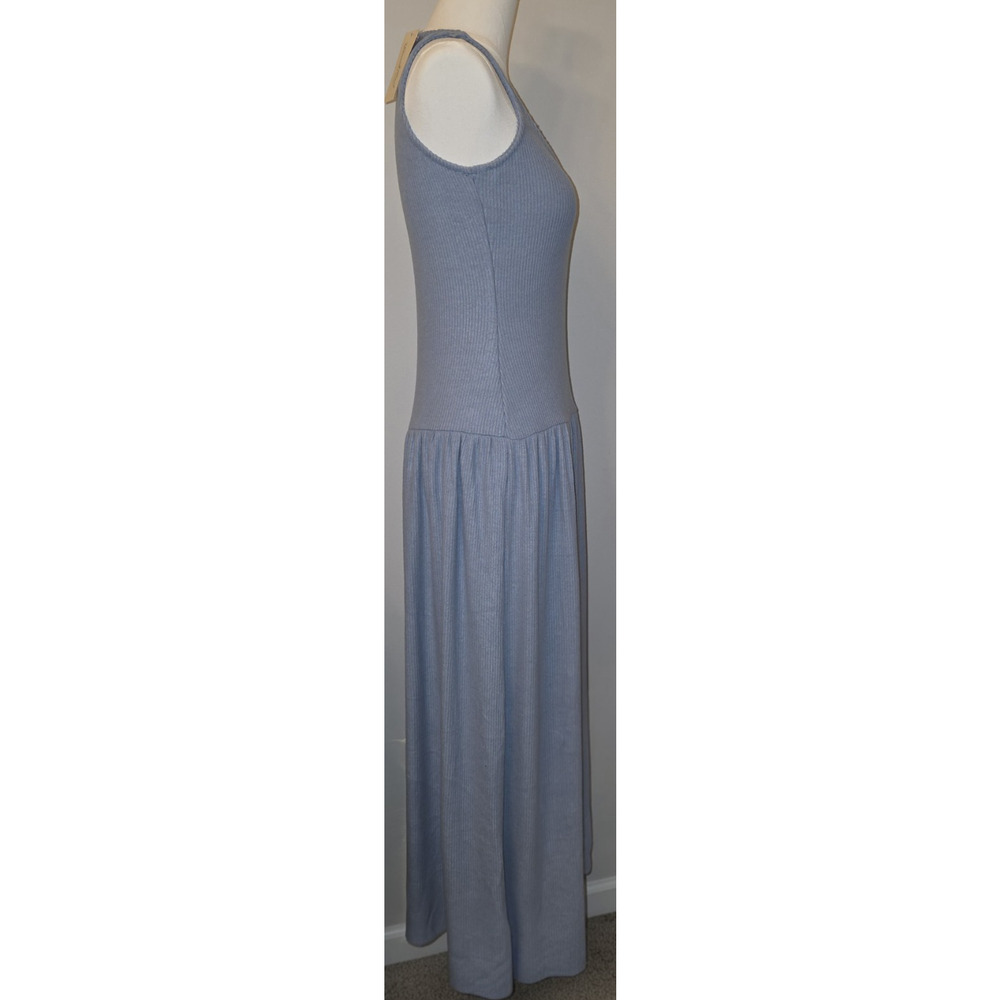 NWT XS Ribbed Blue Tank Maxi Dress Universal Thread Soft Corduroy Feel MSRP $28 - Picture 2 of 5